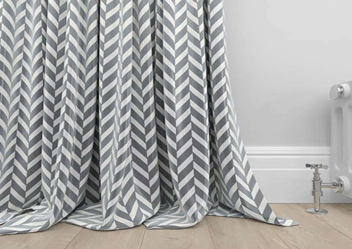 Chevron Stripe, Grey - Made to Measure Curtains - Image 6